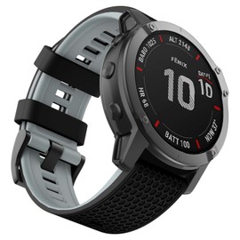 OVERSTEP Compatible with Garmin Fenix 5 Watch Band/Fenix 7 Band, 22mm Soft Silicone Replacement Strap for Fnix 5 Plus/Fenix 6/Fenix 6 Pro/Fenix 7 Pro/Approach S60/S62 Smart Watch