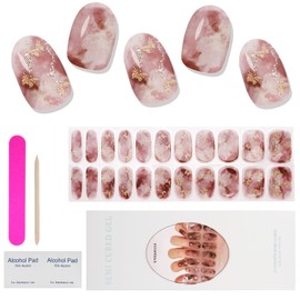 Chisafly Gel Nail Seal, Curing Type, Nail Seal, Just Stick, Gel Nail, Cured, Set of 22, Butterflies, Sheer, Cute, Plump, Self, Black, Stick, Stripped, Solid, Long Lasting, Solid, Light, Manicure