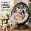 Water-Resistant Egg Chair Cushion Replacement, Light Grey, 47 x 47