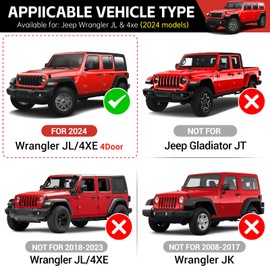 Utiiy Center Console Organizer for 2024+ Jeep Wrangler JL JLU 4XE Gear Shift Console Side Tray Trunk Organizer Hanging Armrest Storage Box for Wrangler Accessories(24+ 5-piece, Not Gladiator)