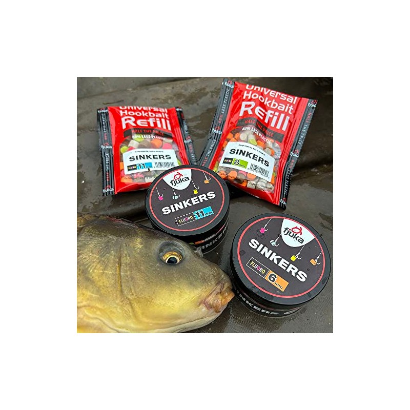 Fjuka Sinkers 4mm | Bright bottom bait | Stays on
