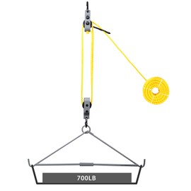 HUNTARMOR Deer Hanger, Elk Deer Hoist Pulley Lift System Rated to 700 Lbs, Gambrel for Skinning with Wear-Resistant Tangle-Free Rope, Deer Hunting Gear for Hanging Deer/Elk/Caribou
