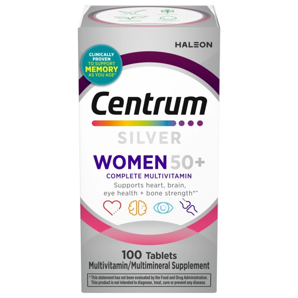 Silver Womens 50 Plus Multivitamin With Vitamin B, C, D3