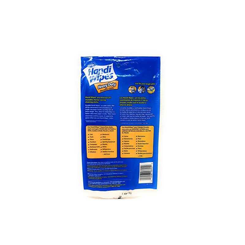 Handi Wipes Heavy Duty Reusable Cloths, Color May Vary -