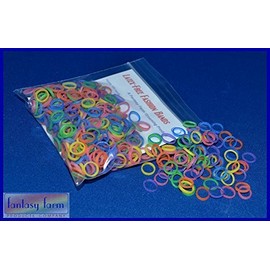 Latex Free Dog Grooming Bands by Fantasy Farm - 3/16" (4.8 mm), Rainbow, 400 Count