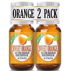 Healing Solutions (2 Pack) Sweet Orange Essential Oil - 0.66 oz Pure Aromatherapy Oil for Diffuser & Skin - Therapeutic Grade