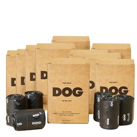 DOG by Dr Lisa Poo Bags | 100% Compostable & Biodegradable Dog Waste Bags | Plastic-Free, Vanilla-Scented with Handles | 6 Pack x 10 |