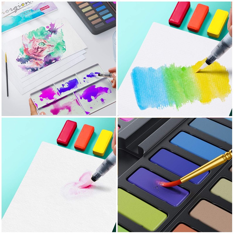 Honmax Watercolour Paint Box, 48 Watercolour Set