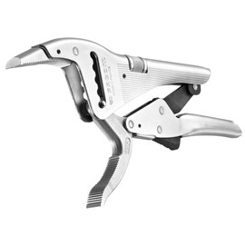 FACOM Gripzange mit langen Backen 501A (17 mm breite Backen, obere Backe mit Rille zum Halten von Rohren, mit nur einer Hand verwendbar, große Kapazität durch 5-fach verstellbares Rillengewerbe)