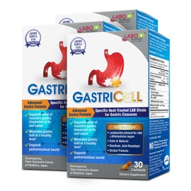 LABO Nutrition GASTRICELL - Acid Reflux, Heartburn, Recurring Gastric Discomfort, Natural Defence Against Gastric Distress 30 Capsules x3