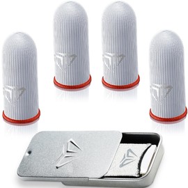 SIOPPKIK Pack of 4 Mobile Gaming Finger Sleeves, Finger Sleeves for Gaming Pug, Breathable, Anti-Sweat, Anti-Dry, Ultra Sensitive Finger Gloves