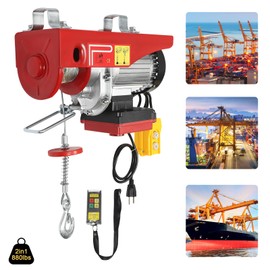 BJTDLLX 880LBS Electric Hoist, 2 in 1 Electric Steel Wire Winch Electric Winch with Wireless Remote Control, Galvanized Steel Steel Electric Chain Hoist Lifting for Garage, Warehouses, Factories