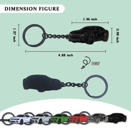 glahorse For Dodge Challenger Dakota Charger SRT Avenger Durango Caravan Keychain，For Dodge Charger Accessories 2015-2022, Pure Black, 1