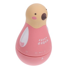 ABOOFAN 1 PC Cute Bird Shape Mechanical Timer for Kitchen Study Clockwork Design Easy to Operate for Cooking Classroom Activities Pink