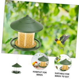IWOWHERO Automatic Outdoor Hanging Bird Feeder with Hook Wire Bird Feeding Feeder for Wild Birds Garden Decoration Easy to Use and Install