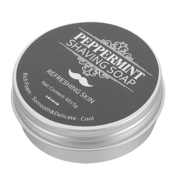 WOONEKY Men's Shave Soap Natural Peppermint Shaving Soap for Beard