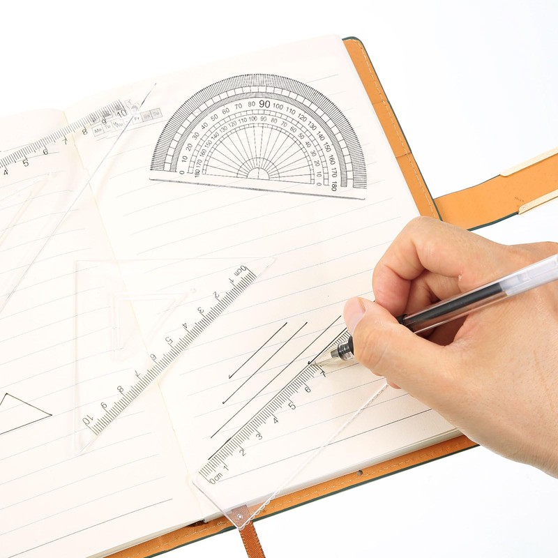 Zonon 10 Pcs Plastic Drawing Template Ruler Geometric Drawing 12