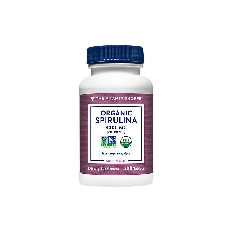 Organic Spirulina - Blue-Green Microalgae Superfood - 3,000 MG (200