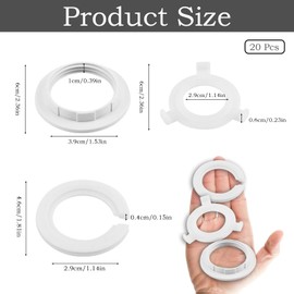 20 Pcs Lampshade Reducer Ring, Lamp Shade Reducer Ring, Lampshade Adapter Rings Shade Adapter Ring Grab Button Style Fitting Parts Room Accessories Holder Fixing Ring Adapter Rings
