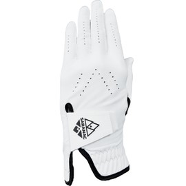 Saranac Premium Cabretta Leather Enhanced Grip Golf Glove, Women's Left Hand, White/Black, Small