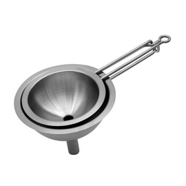 Starfrit Gourmet Steel - Set of 2 Funnels - Stainless Steel - Nestable - Diameters: 3.15" and 4"
