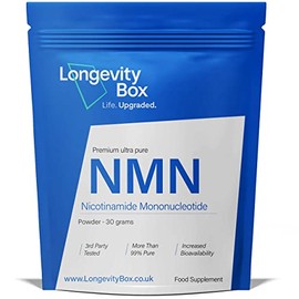 Pure NMN Supplement Powder 30g | >99% Pure | 60 x 500mg | 60 Days Supply | with NAD+ Booster - Sublingual Nicotinamide Mononucleotide Powder - 3rd Party Certified