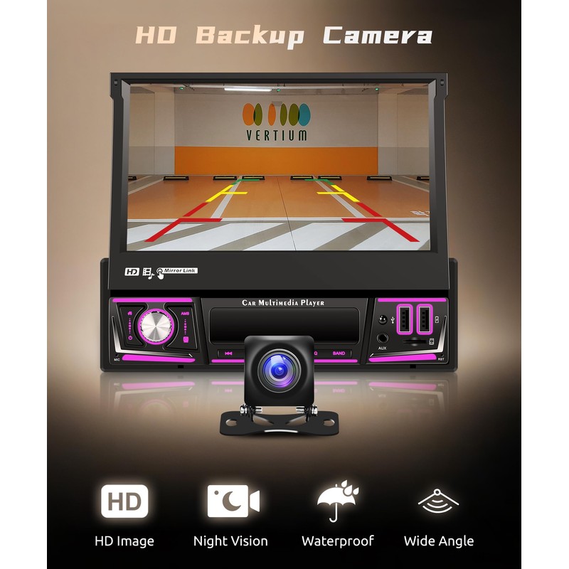 Android 13 2G+64G Single Din Touchscreen Car Stereo DSP Radio