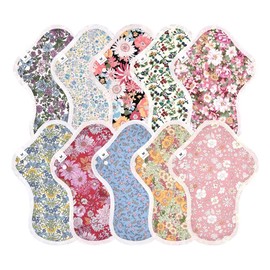 Cloth Napkins NO 6 Organic Cotton Set of 10 v20 an Antique Fabric Napkins with a timeless design of the familiar floral pattern