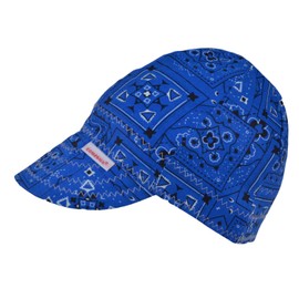 Comeaux Caps Reversible Welding Cap Blue Bandana Size 6 7/8