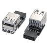 MZHOU 9-Pin USB 2.0 Female Pin Dual 2 Port USB