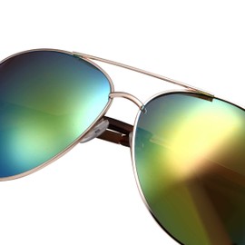 grinderPUNCH - Big XL Wide Frame Extra Large Aviator Sunglasses Oversized 148mm (Green, 62)