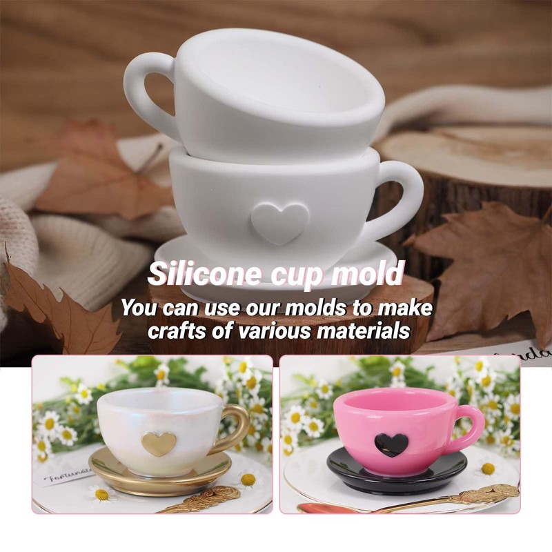 Silicone Molds for Resin, 4PCS Silicone Mould Cups and Resin