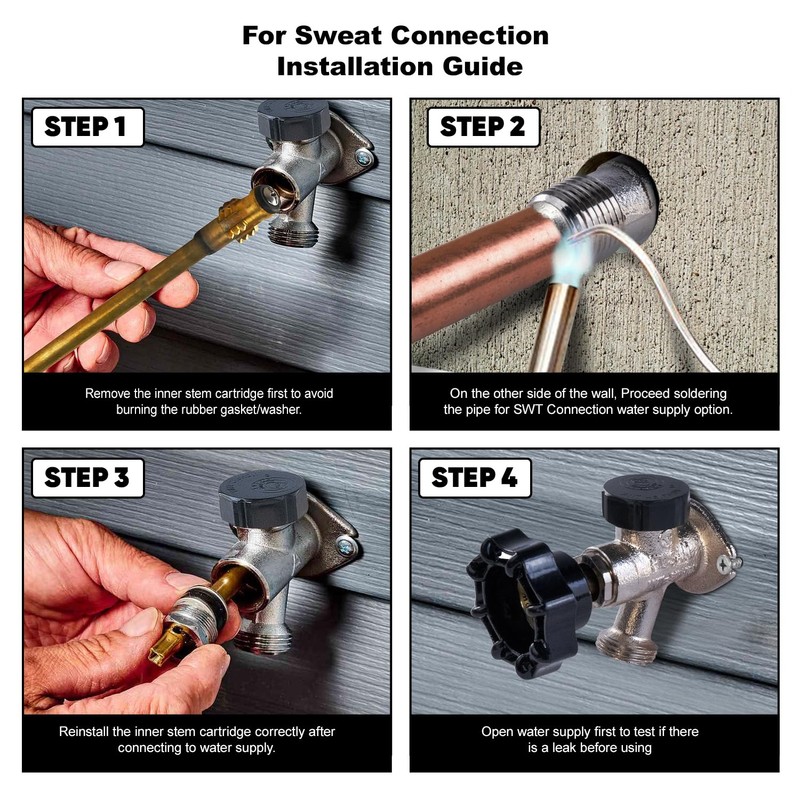 Midline Valve 6 Inch Frost-Free Anti-Siphon Sillcock with Integral Vacuum