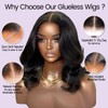 UVVUVV Bob Wig Human Hair 4x4 Frontal Lace Wig 10