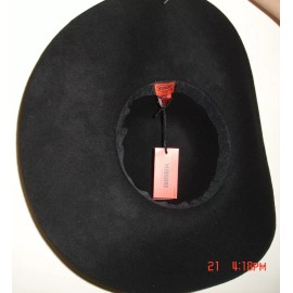 MISSONI FOR TARGET WOOL FELT BLACK FLOPPY HAT ZIG ZAG BAND RARE!!!