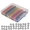 65pcs/box Soft Worm Bait Fishing Lures Kit with Rubber O