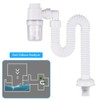 DASIAUTOEM Siphon, 1 1/4 Inch, Space-Saving Siphon, Flexible Drain Hose,