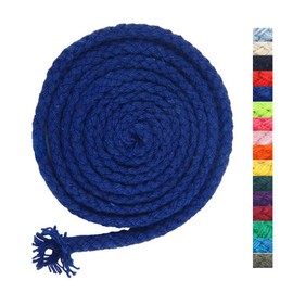 5mm * 295ft Macrame Cord Natural Cotton Rope 8 Strand Braided Cotton String for Craft Knitting Thread for Wall Hanging and DIY Crafts(RB)