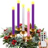 Suncalla 6 Pcs Christmas Advent Wreath with 5 Advent Candles