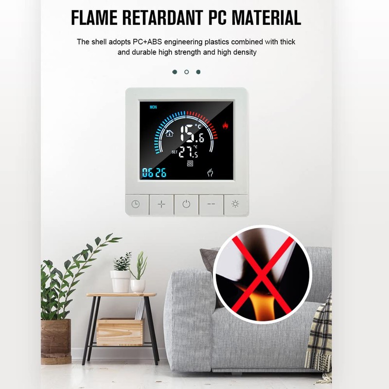 Irfora Programmable Digital Thermostat with Child Lock, WiFi LCD Display,