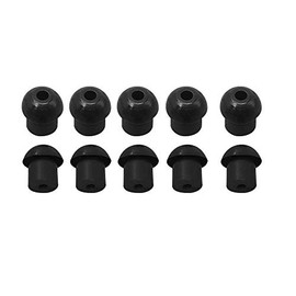 VBLL 10Pcs Replacement Mushroom Earbud Earplug Ear Tips for Two Way Radio Coil Tube Audio Kits Acoustic Earpiece Earphone (Black)