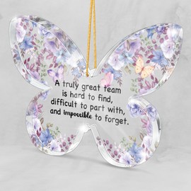 Farewell Gifts for Team Members, Butterfly Keepsake Truly Great Team Wall Hanging, Office Decor for Retiring Colleague, Gift Box Included