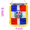 Dominica Hanging Flag with Suction Cup 4x6 Inch - Double