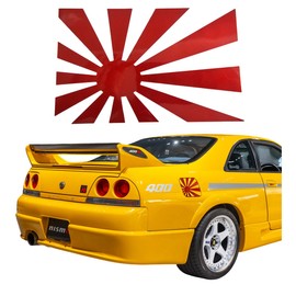 Calcomania para Tanque de Gasolina Pegatina Adhesiva Vinilo Resistente Agua/UVA para Moto Auto Casco Laptop Universal | Sol Japones Rojo