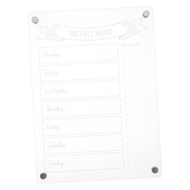 LALAFINA Magnetic Menu Planning Board Dry Erase Refrigerator Organizer for Weekly Meal Prep Erasable Memo Board Practical Kitchen Supply for Efficient Meal Management