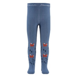 Sterntaler Baby and Children's Tights Boys - with Forest Animals and Wild Animals Motif - Medium Blue, 74, mid-blue