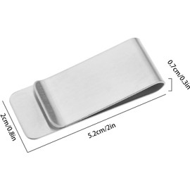 sadwqgewnbf Pack of 4 Stainless Steel Money Clip Men's Slim Wallet Money Clip Money Clip for Cash Bills Cards Documents Banknotes Business Card Credit Card Colour: Stainless Steel Minimalist, silver,