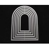 Silver Overlap Arched Border Metal Cutting Dies for Card Making