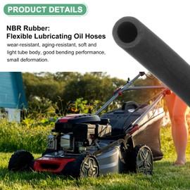 M METERXITY Lubricating Oil Hoses, 3mm (1/8 Inch) ID x 5mm (3/16 Inch) OD 3.28FT Rubber Tubing Hose Pipe for Irrigation/Small Equipment/Outdoor/Garden Water Tubing [Black]