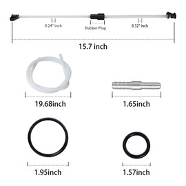 Thorstone New Accessory Kit for Pneumatic/Manual Oil Changer Vacuum Fluid Extractor Pump, 2 Suction Tubes, 1 Long Rubber Hose, Extra O Rings and Connectors